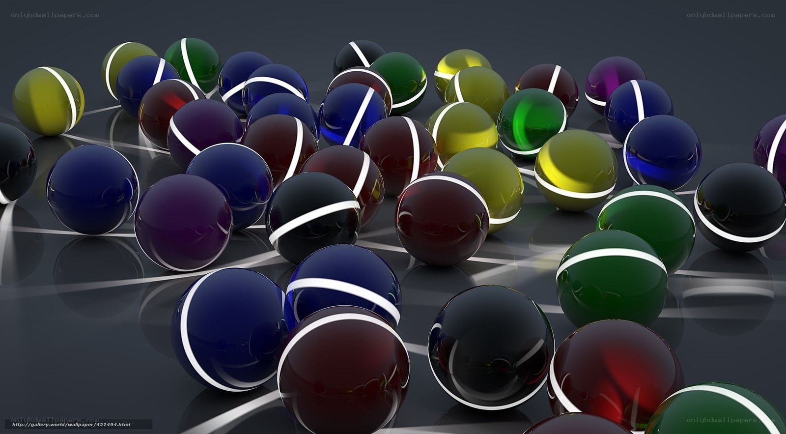 Colorful reflective spheres