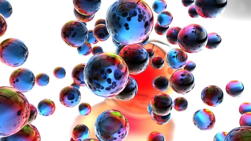 Colorful Reflective Spheres — Blue