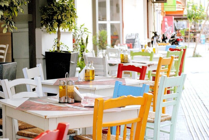 Colorful Restaurant Tables