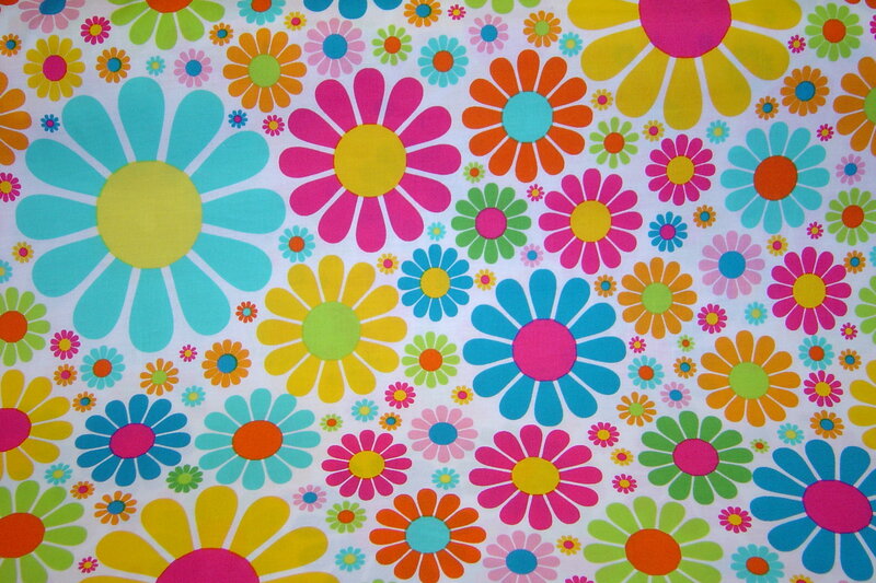 colorful retro flower pattern