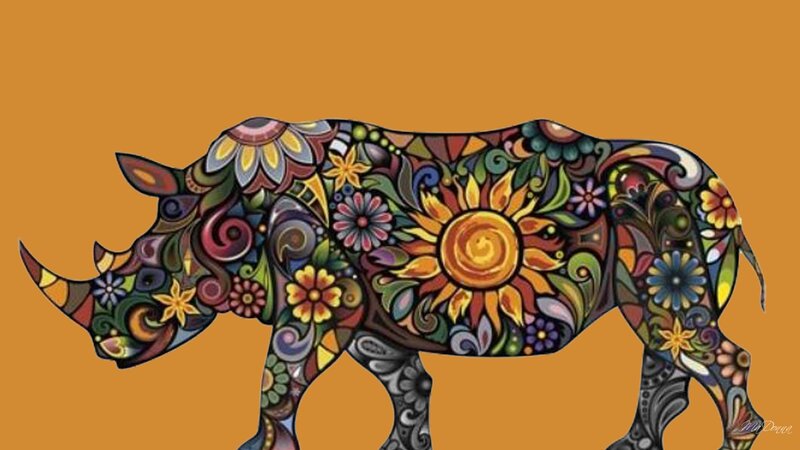 Colorful Rhinoceros