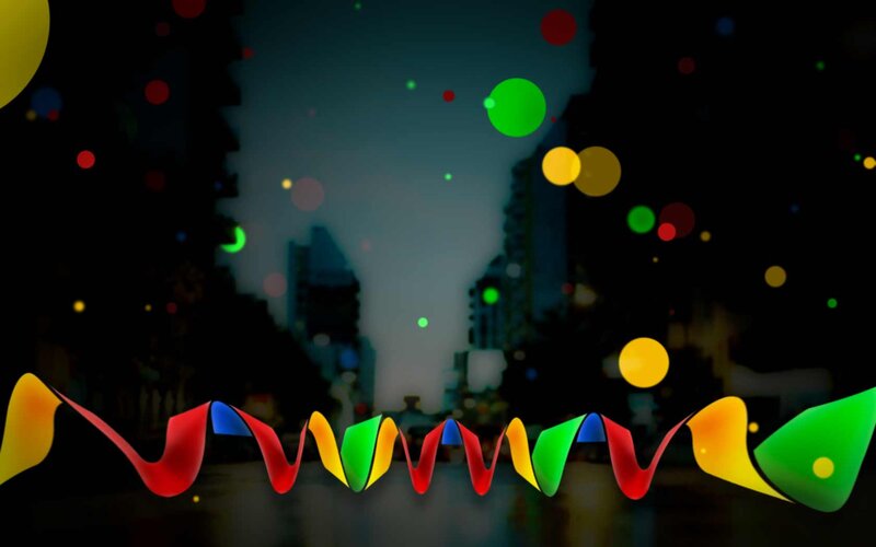 Colorful Ribbon in City
