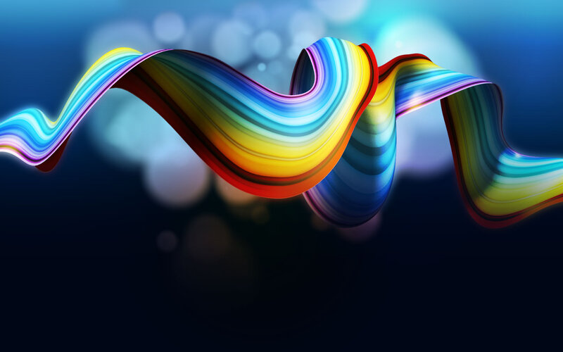 Colorful Ribbon Swirl — Blue
