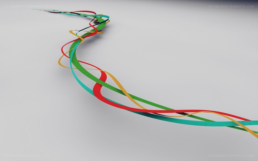 Colorful ribbons in motion
