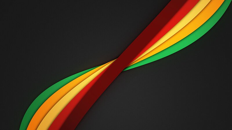 Colorful Ribbons on Black