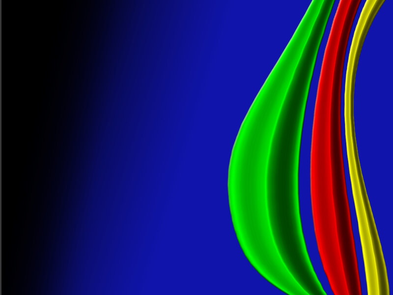 Colorful Ribbons on Blue