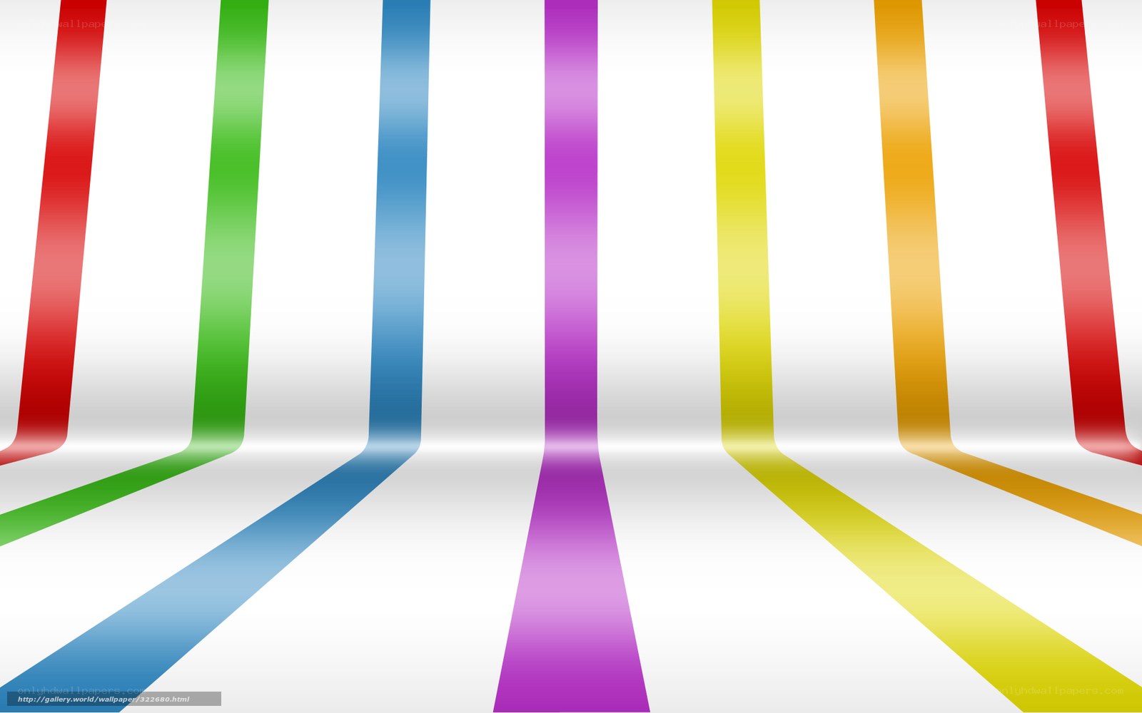 colorful ribbons on white