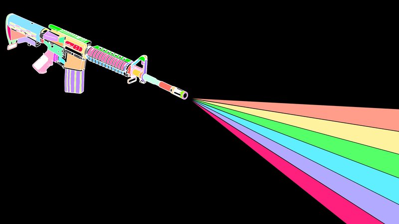 Colorful Rifle Shooting