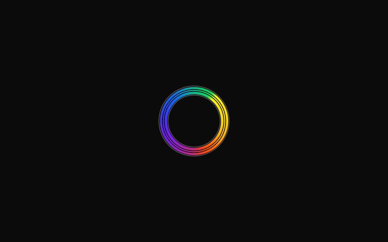 Colorful Ring on Black