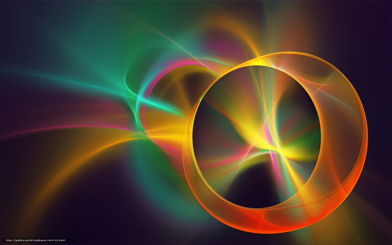 Colorful Ring with Light Trails — Orange, Dynamic, Abstract