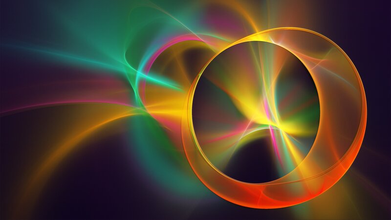 Colorful Ring with Light Trails