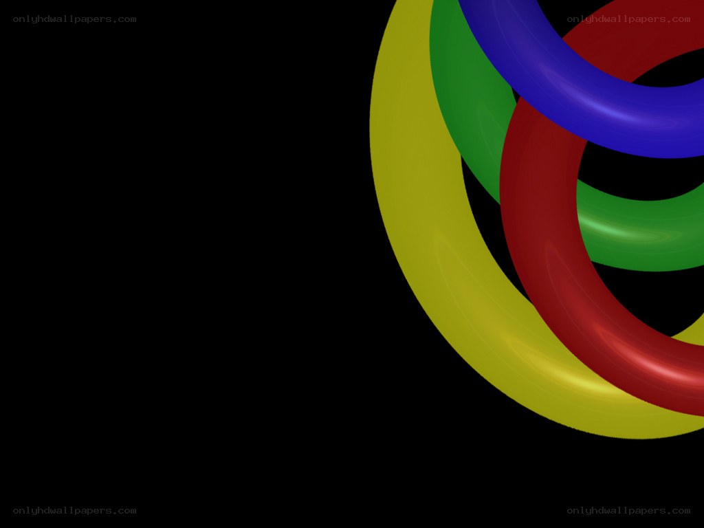 colorful rings on black background