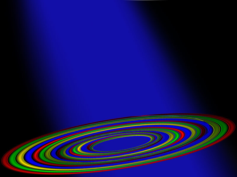 colorful rings on blue background
