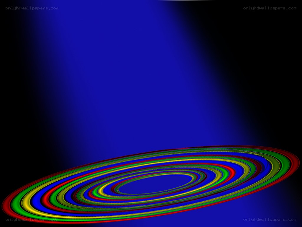 colorful rings on blue background