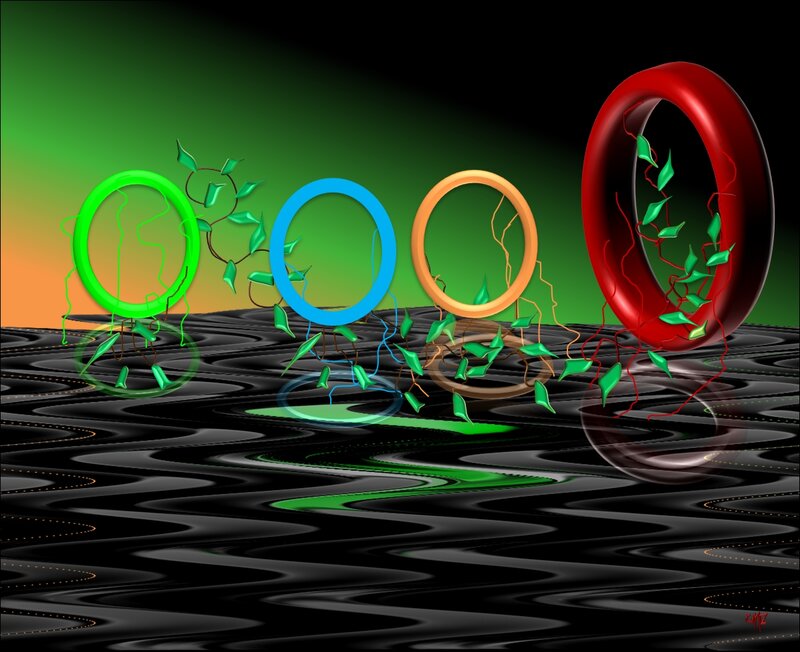 Colorful Rings with Vines