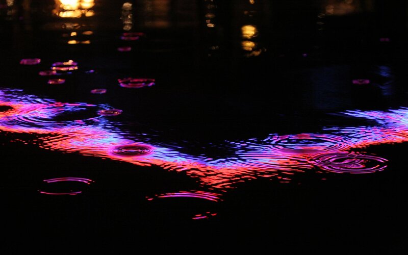 Colorful Ripples on Water