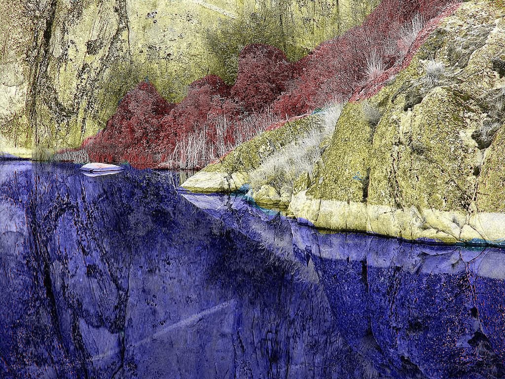 Colorful river landscape