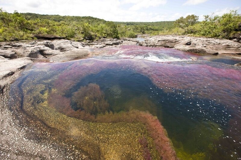 Colorful river pool