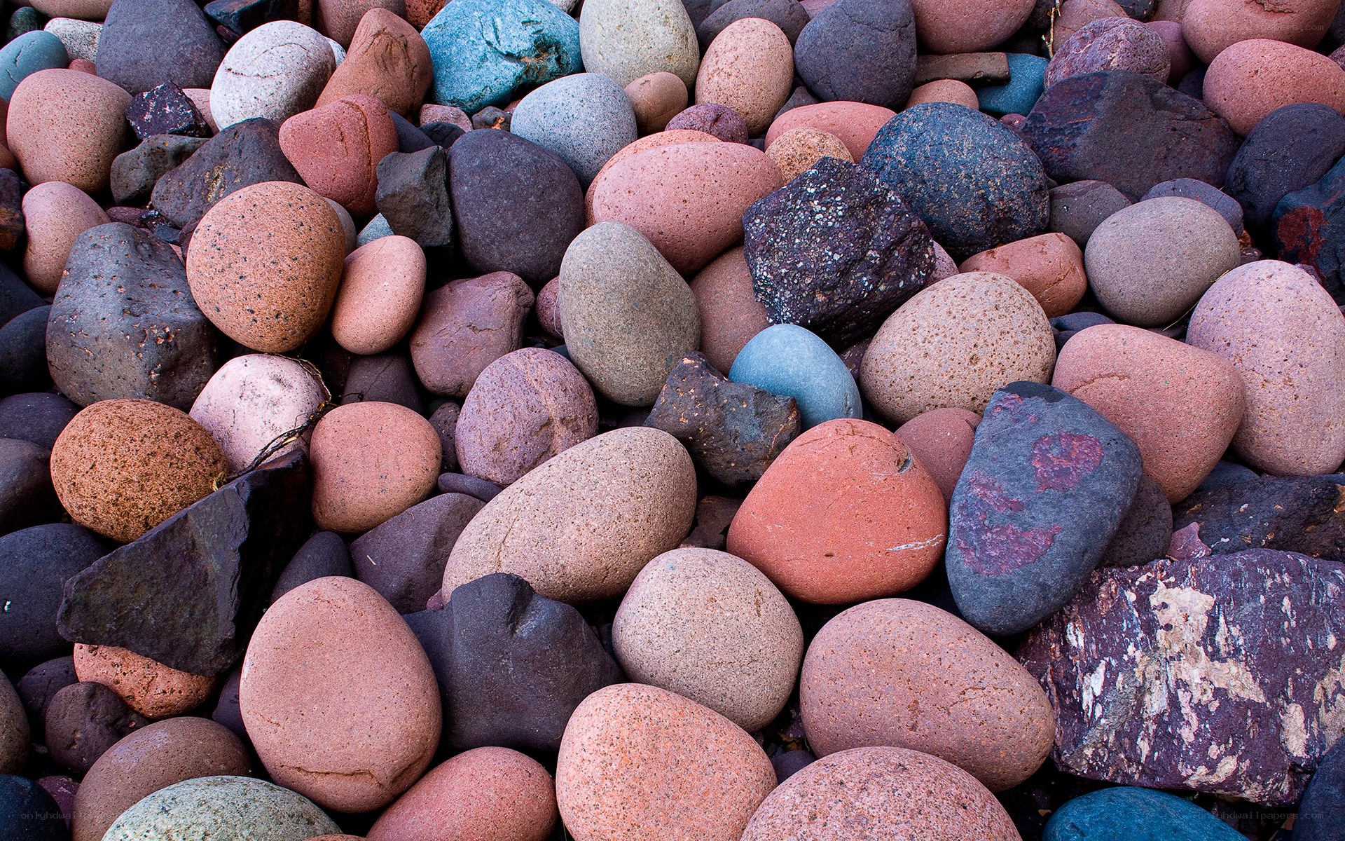 colorful river rocks