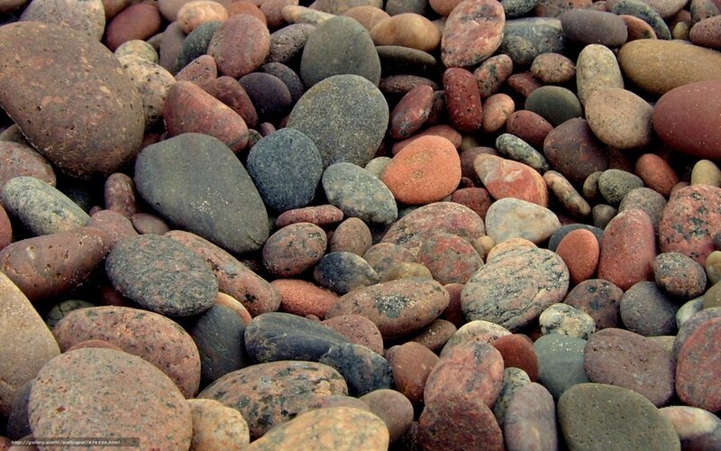 Colorful river stones