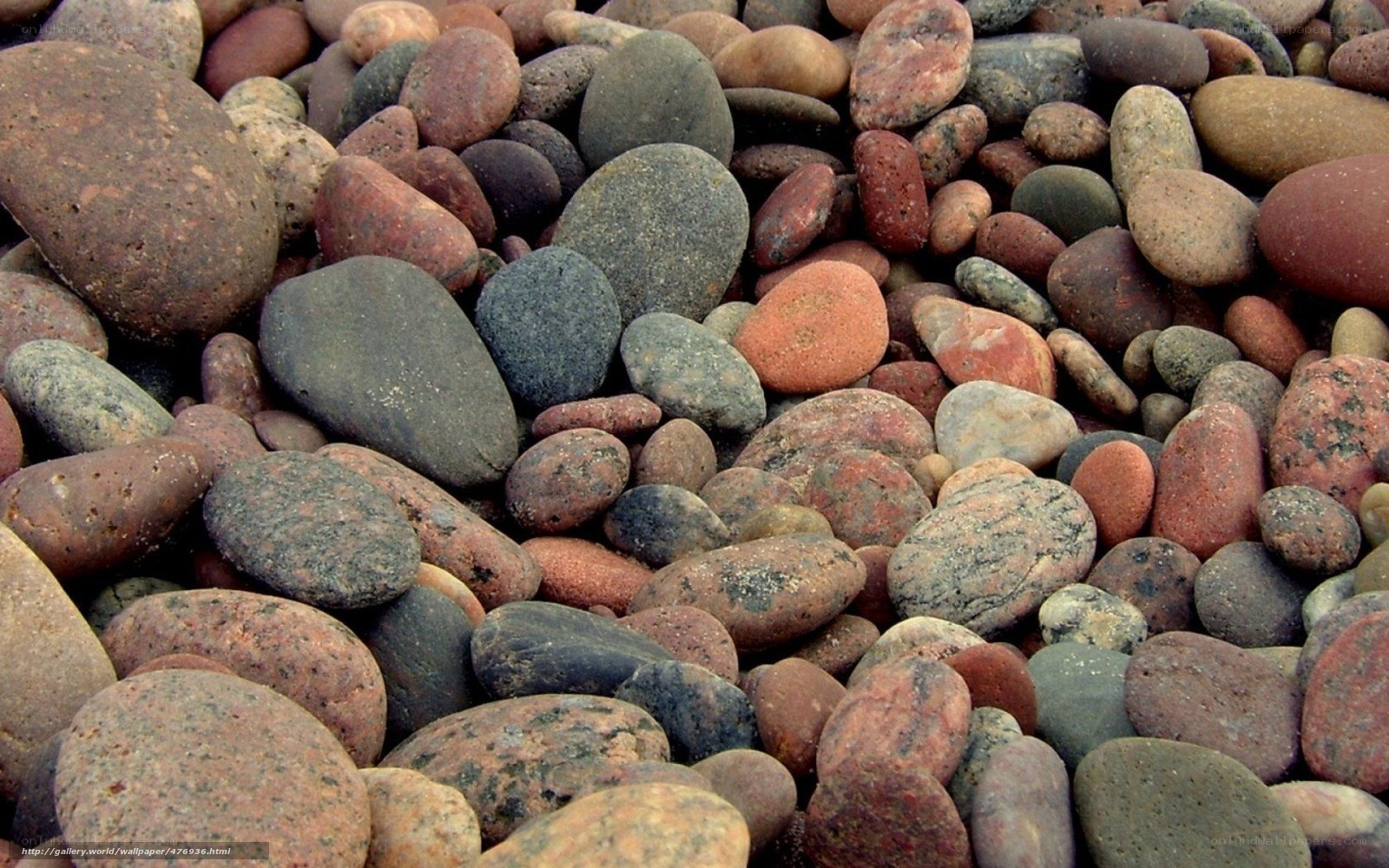 Colorful river stones
