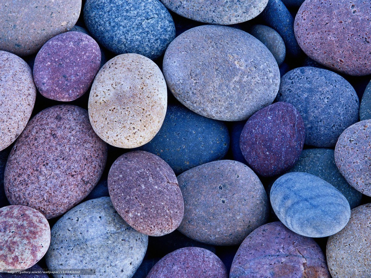 colorful river stones