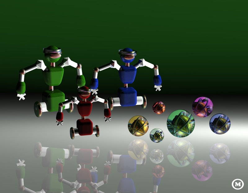 Colorful Robots and Spheres