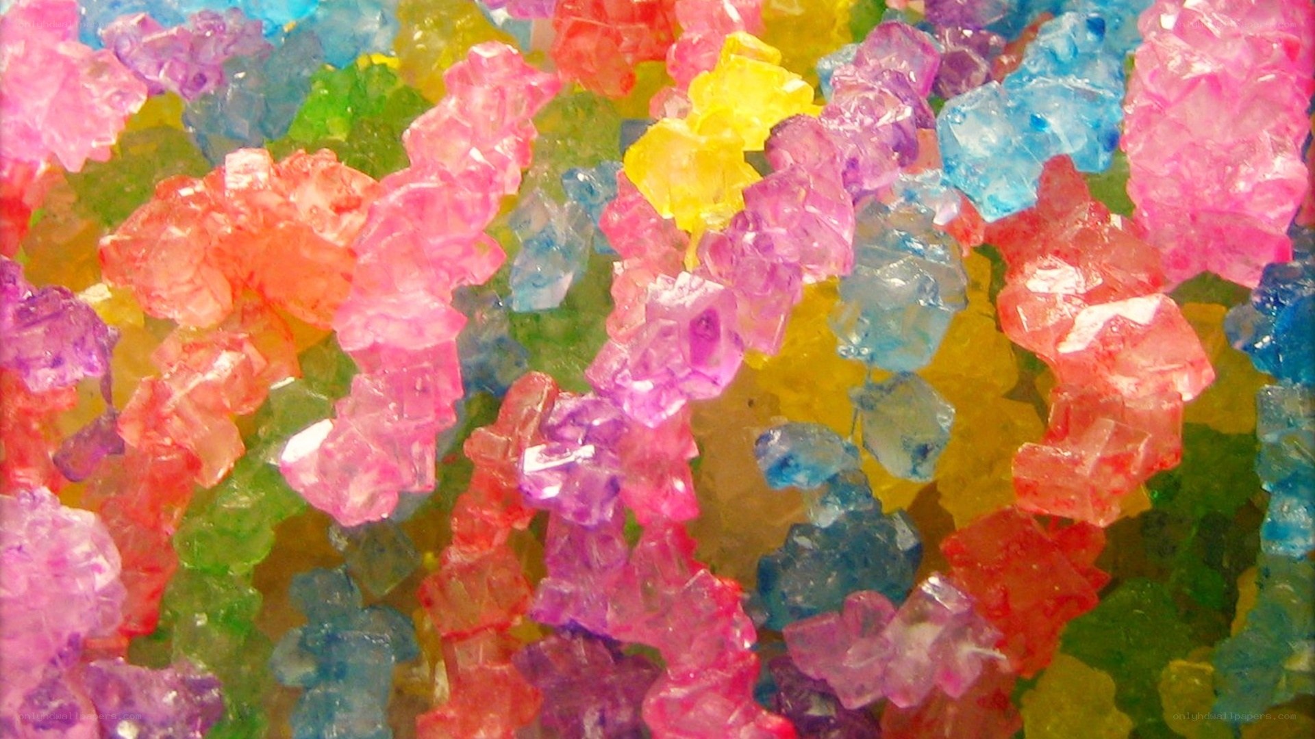 Colorful rock candy close-up