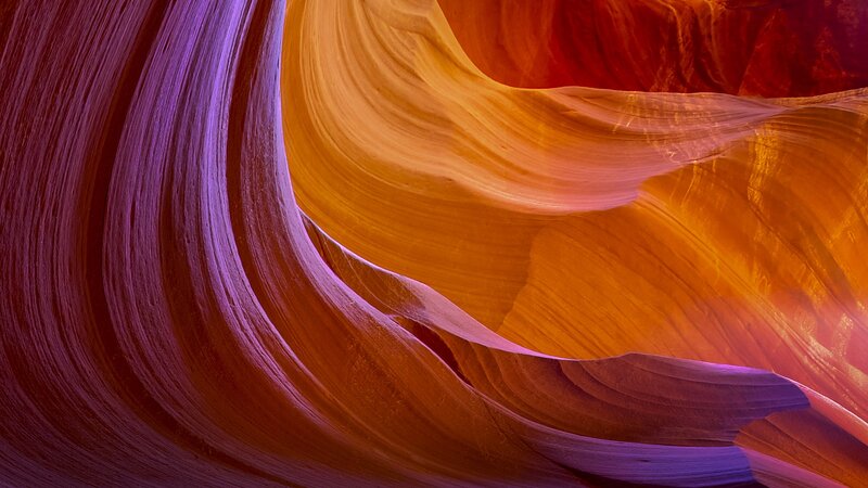 Colorful rock formations in a canyon