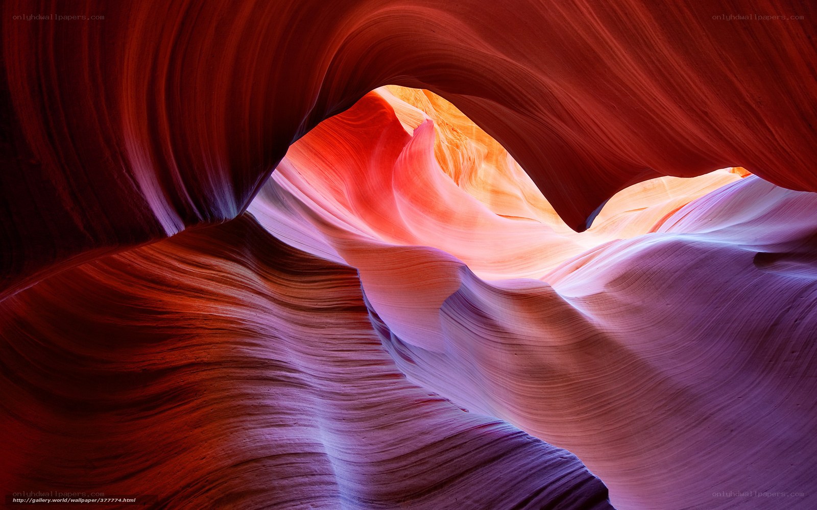 Colorful rock formations in canyon