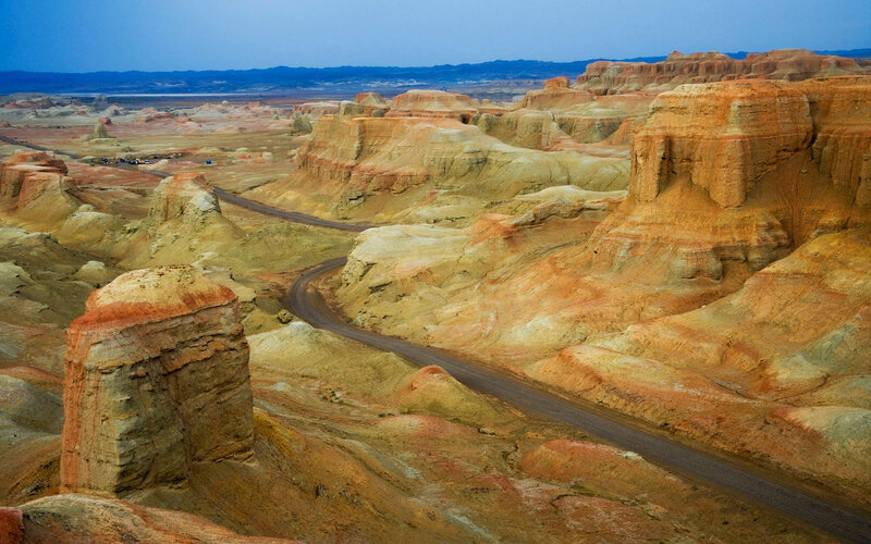 Colorful Rock Formations — Orange, Dramatic