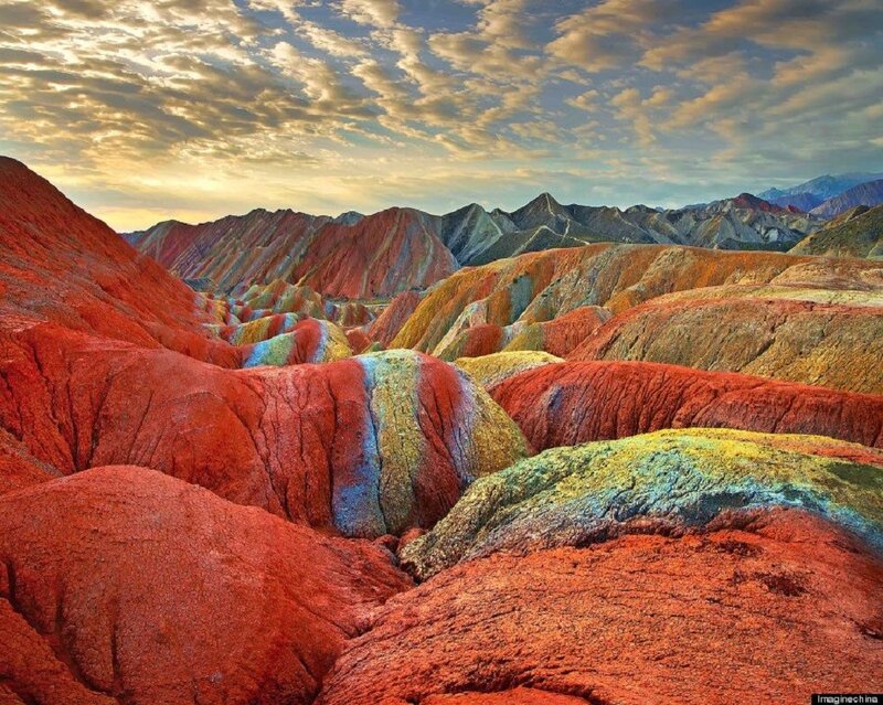 Colorful Rock Formations — Red, Dramatic, Sunset, Photograph, Mountains