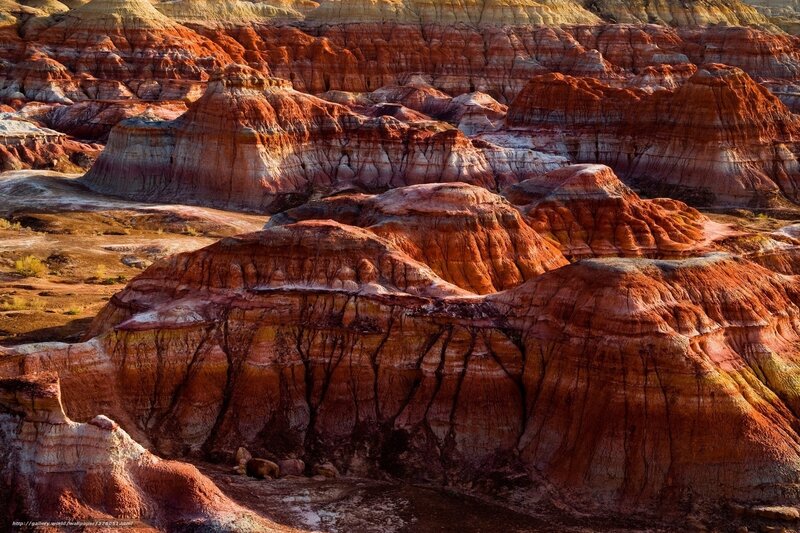 Colorful Rock Formations — Red, Dramatic, Sunset, Photograph, Sand
