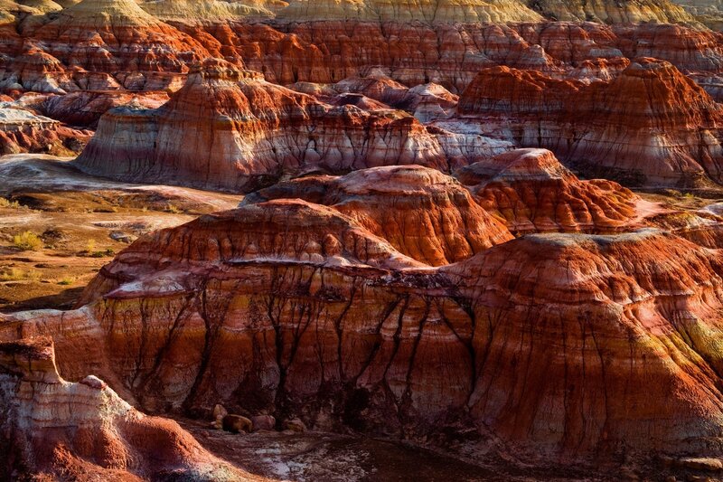 Colorful Rock Formations — Red, Dramatic, Sunset, Photograph