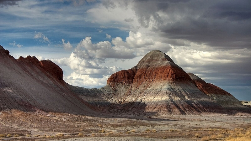 Colorful Rock Formations — Red, Dramatic