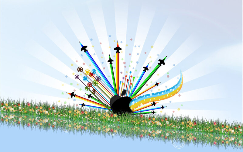 colorful rocket launch