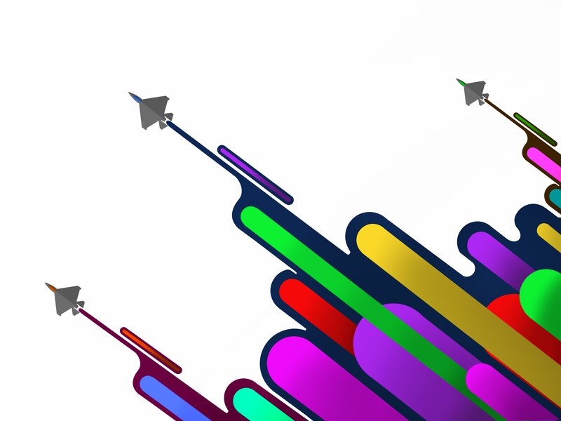 Colorful Rocket Trails