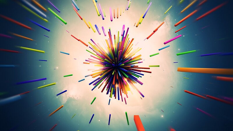 Colorful Rods Explosion
