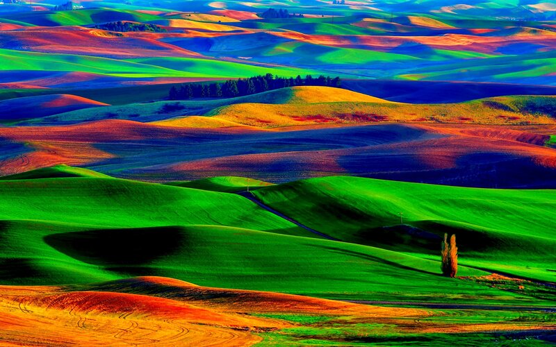 Colorful Rolling Hills