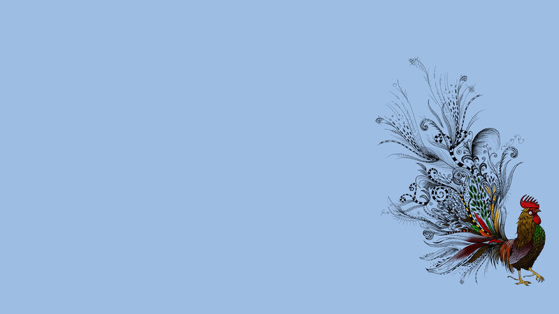colorful rooster illustration