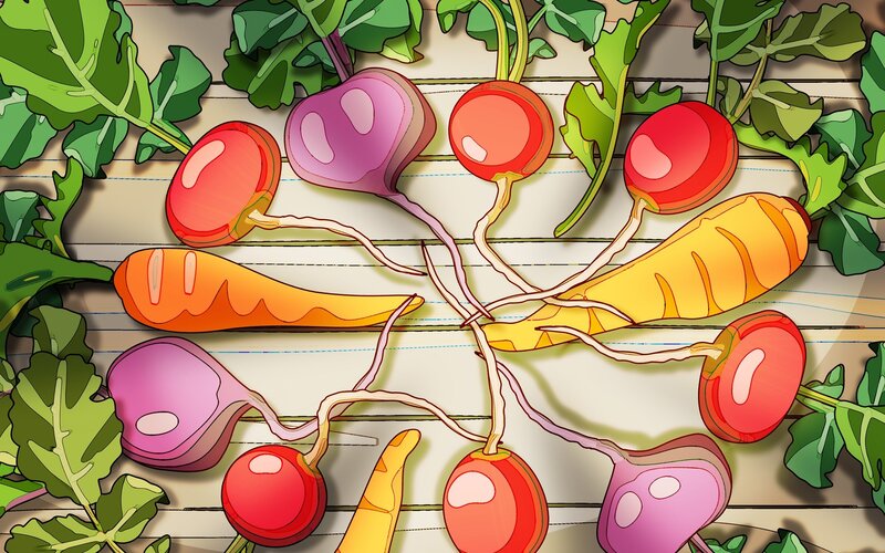 Colorful Root Vegetables