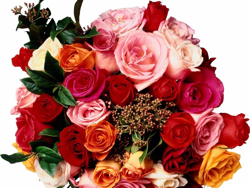 Colorful rose bouquet