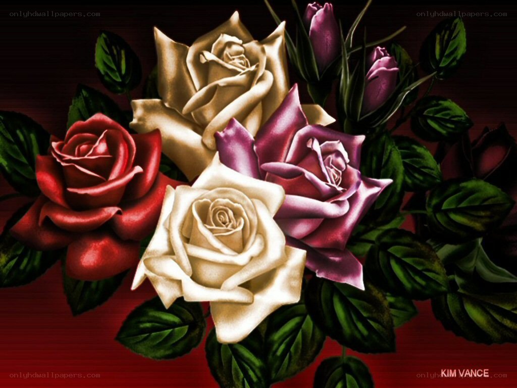 Colorful rose bouquet