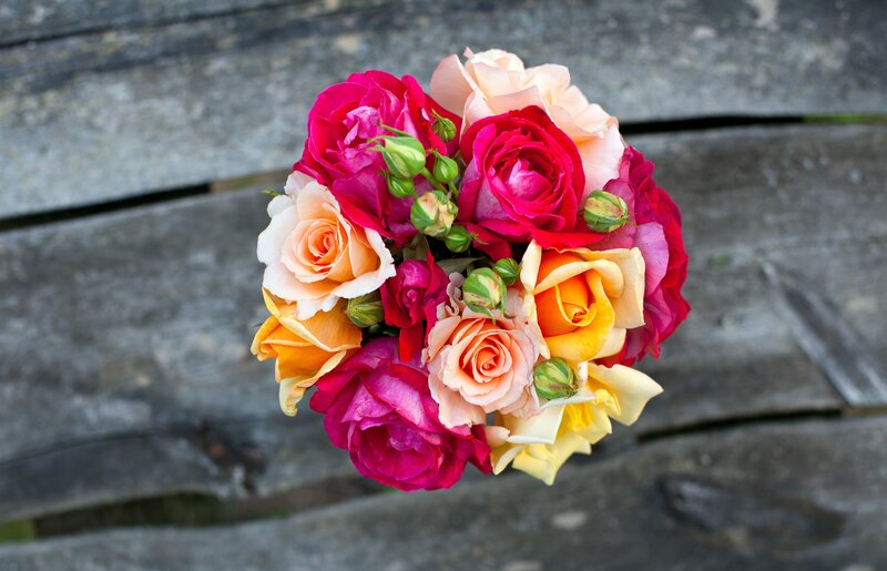 Colorful Rose Bouquet — Pink, Calm
