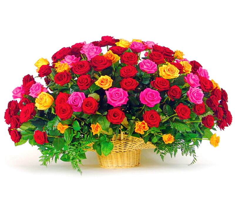 Colorful Rose Bouquet — Red