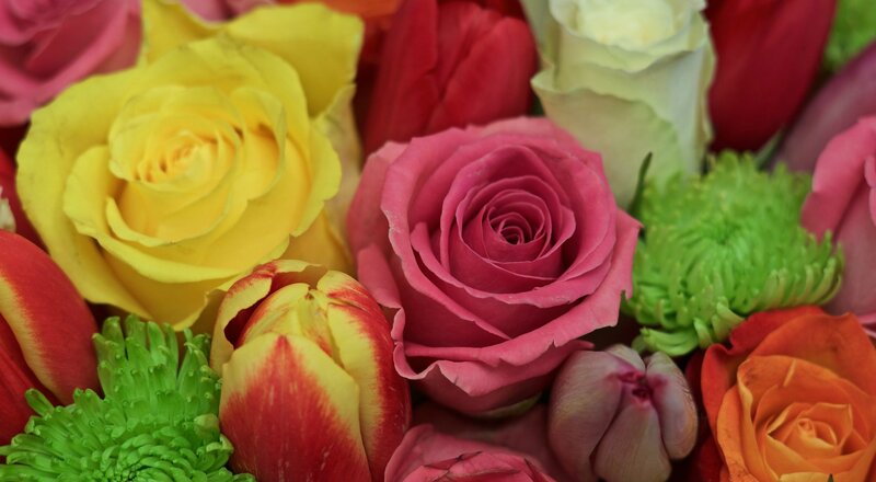 Colorful Rose Bouquet — Yellow, Vibrant
