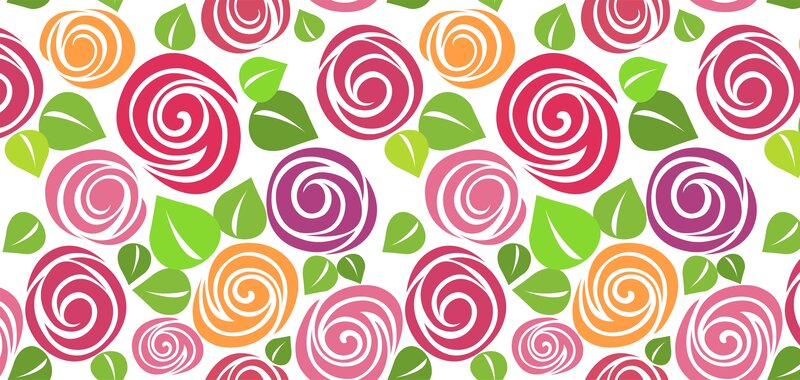 colorful rose pattern