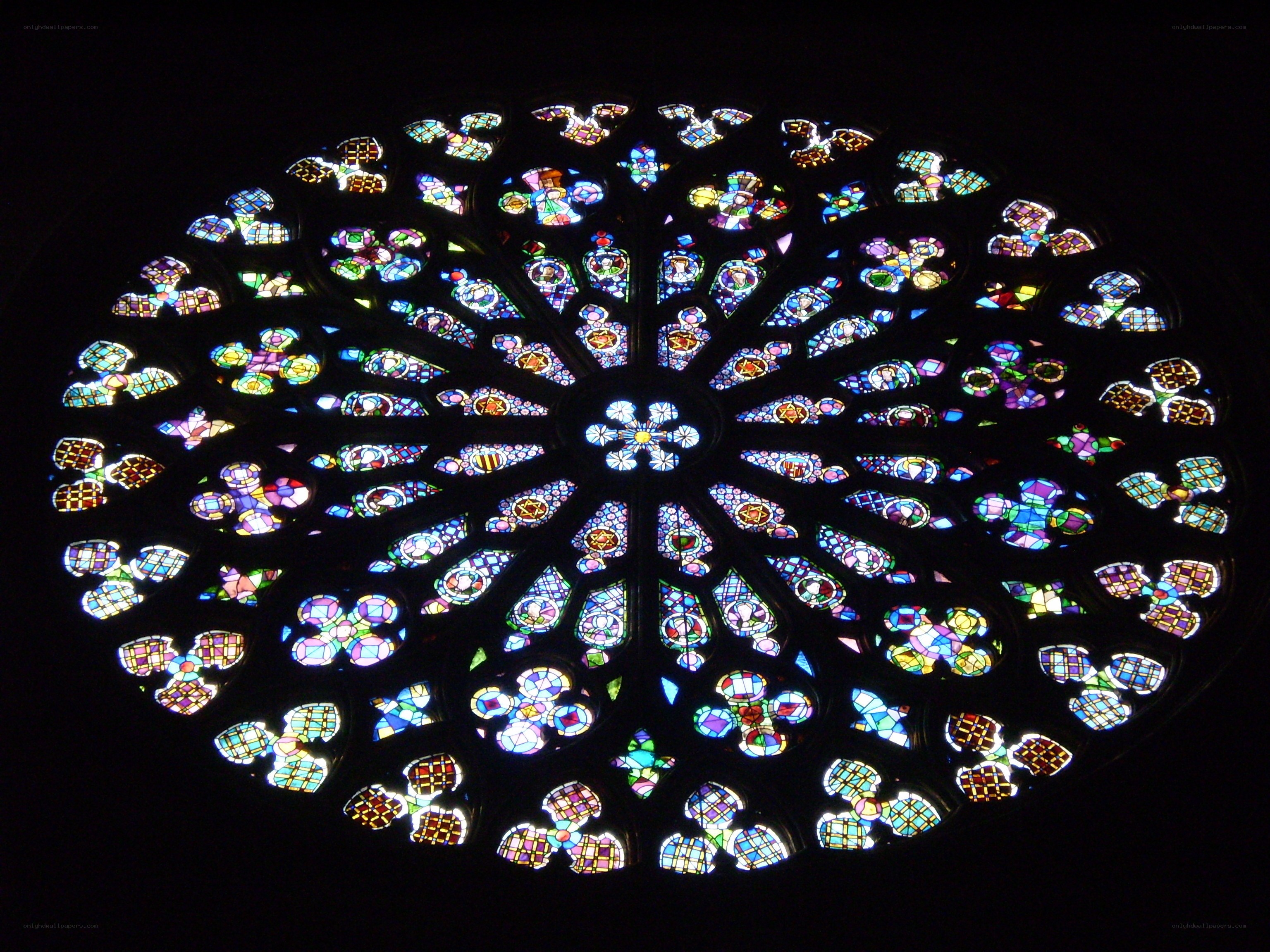 Colorful rose window
