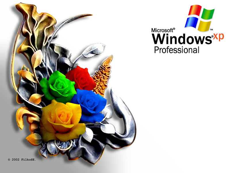 Colorful Roses in Metal Vase