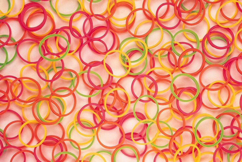 colorful rubber bands